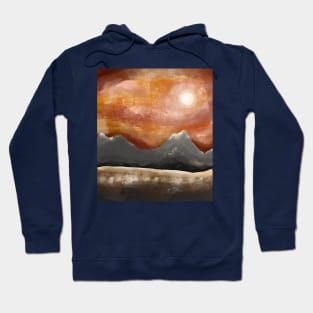 sunset in the mountains Hoodie